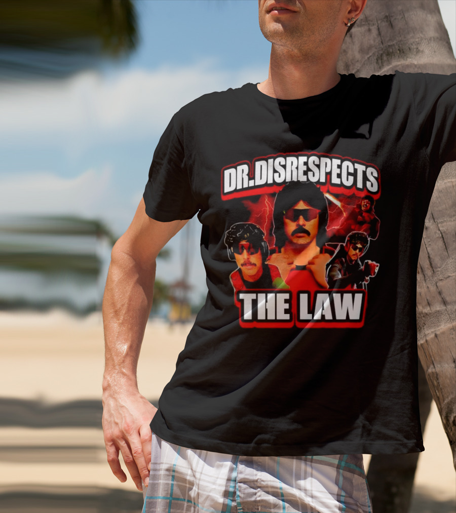 Dr Disrespects The Law Gamer Lightning Action T-Shirt