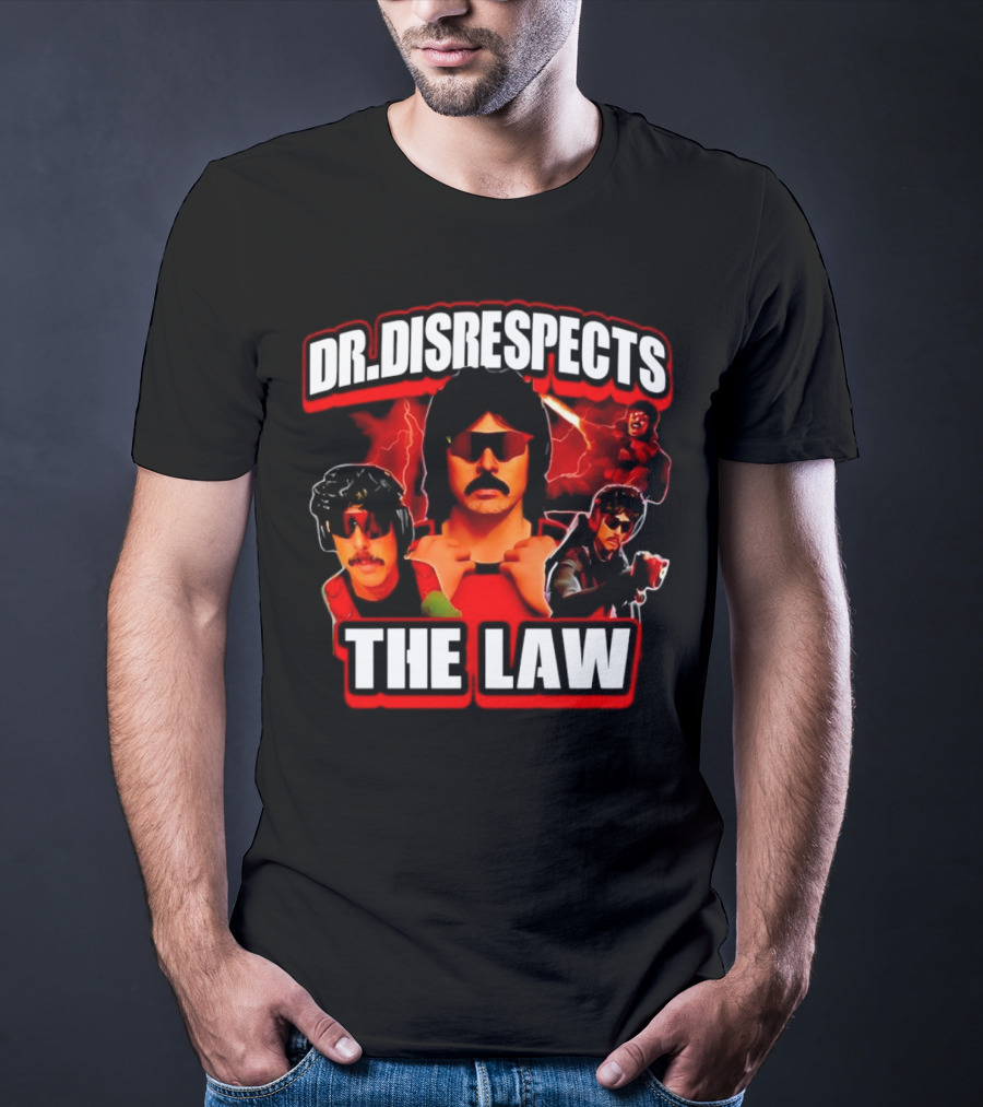 Dr Disrespects The Law Gamer Lightning Action T-Shirt