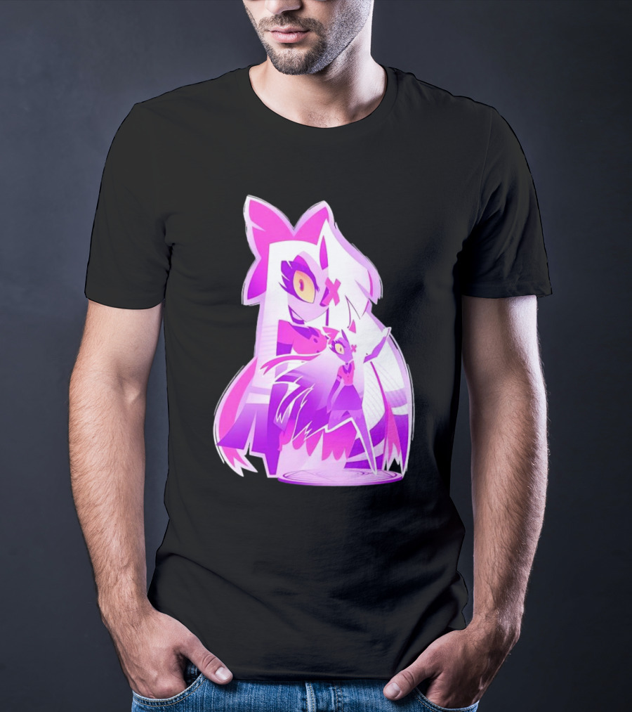 Exorcist Angel Hazbin Hotel Game Purple Character T-Shirt