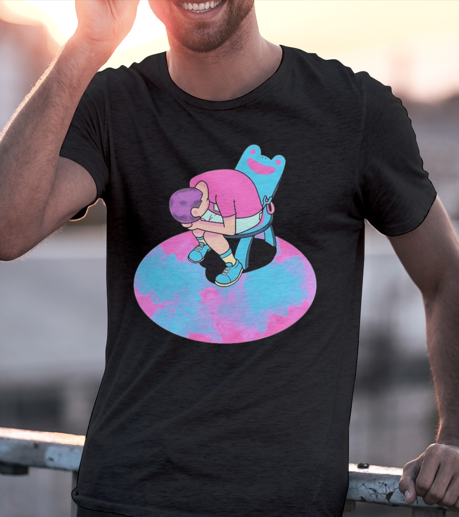 Bell Tolls X My Bells Child In Chair Art With Pink And Blue Palette T-Shirt