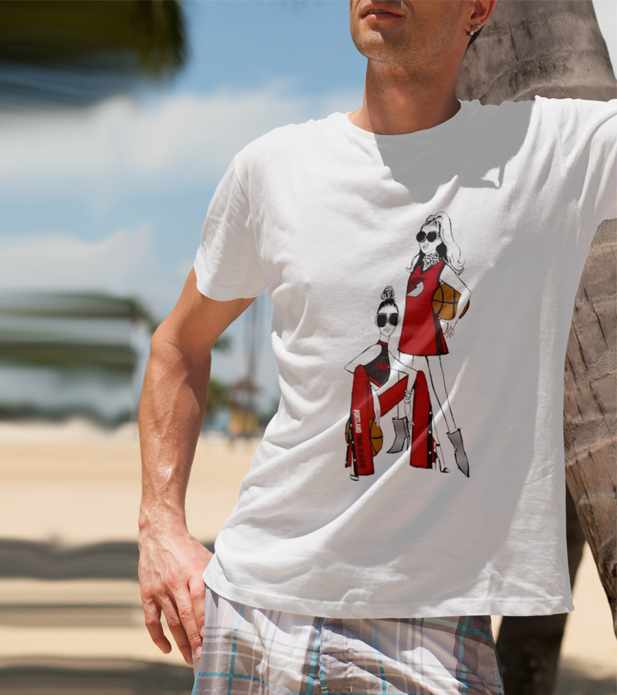 Portland Trail Blazers Rip City Basketball G-III 4Her Girls Fitted T-Shirt