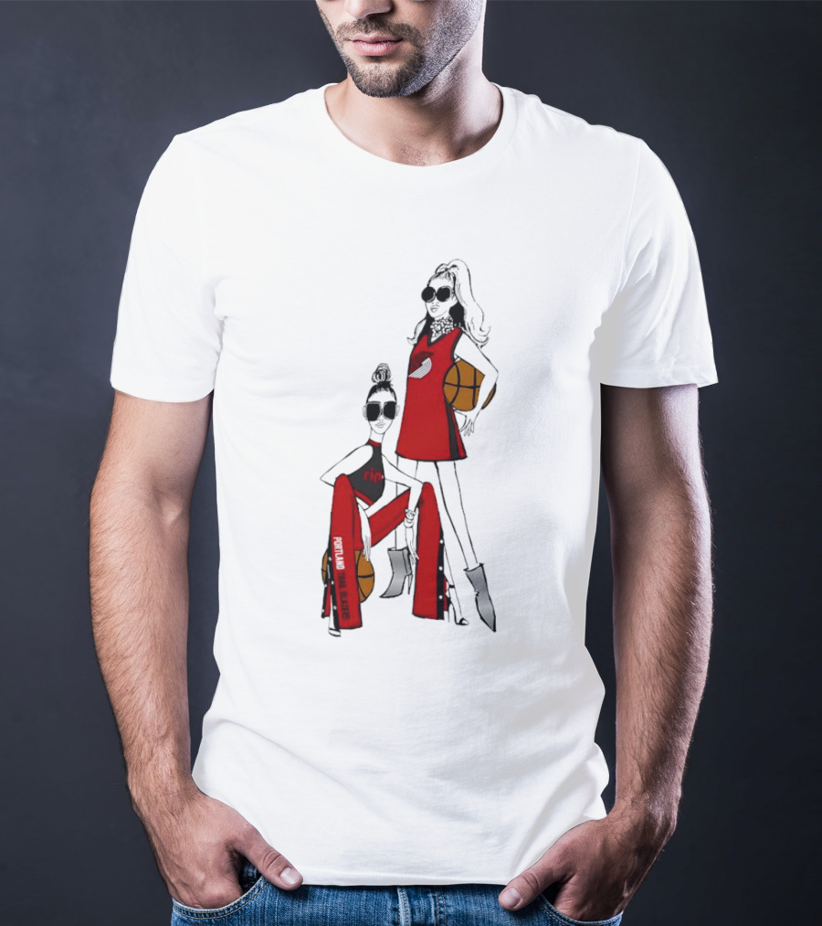 Portland Trail Blazers Rip City Basketball G-III 4Her Girls Fitted T-Shirt