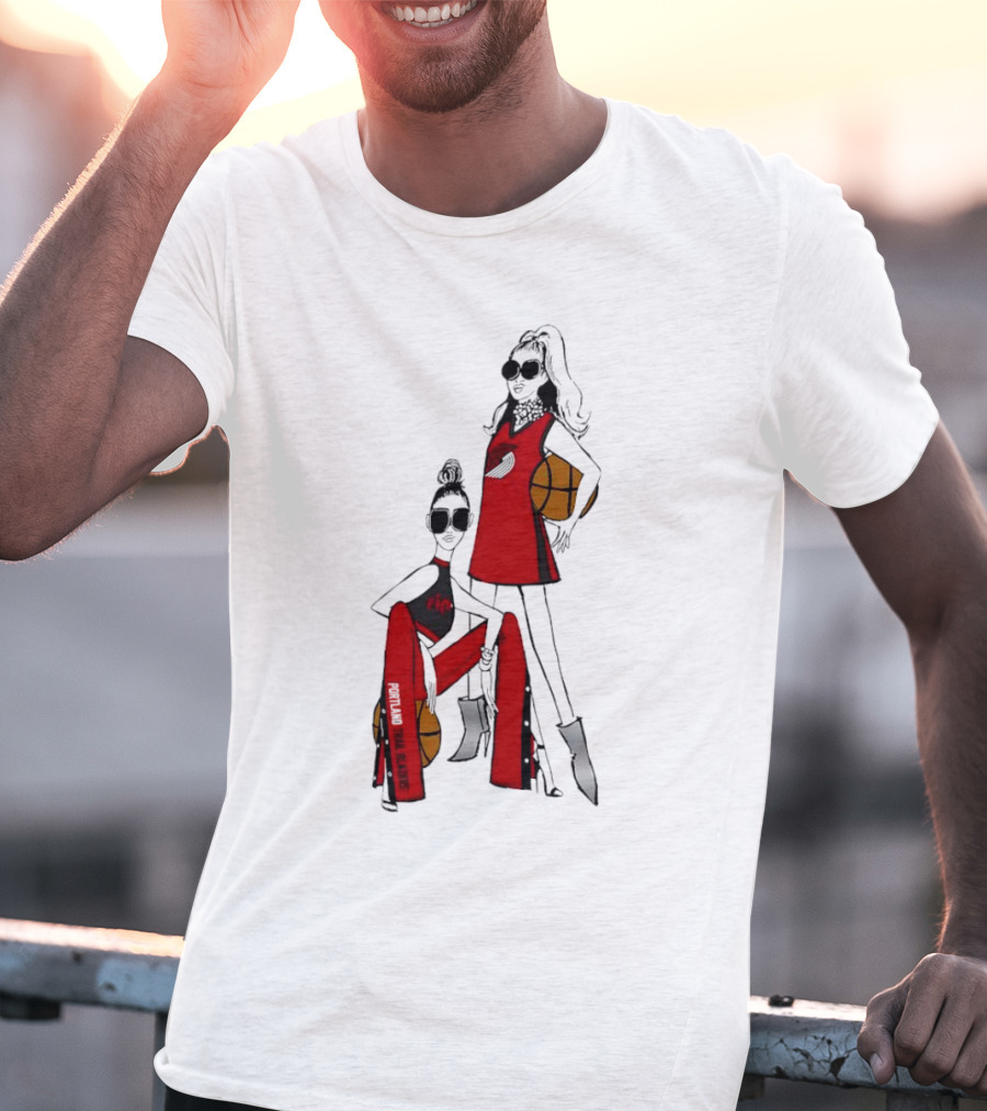 Portland Trail Blazers Rip City Basketball G-III 4Her Girls Fitted T-Shirt