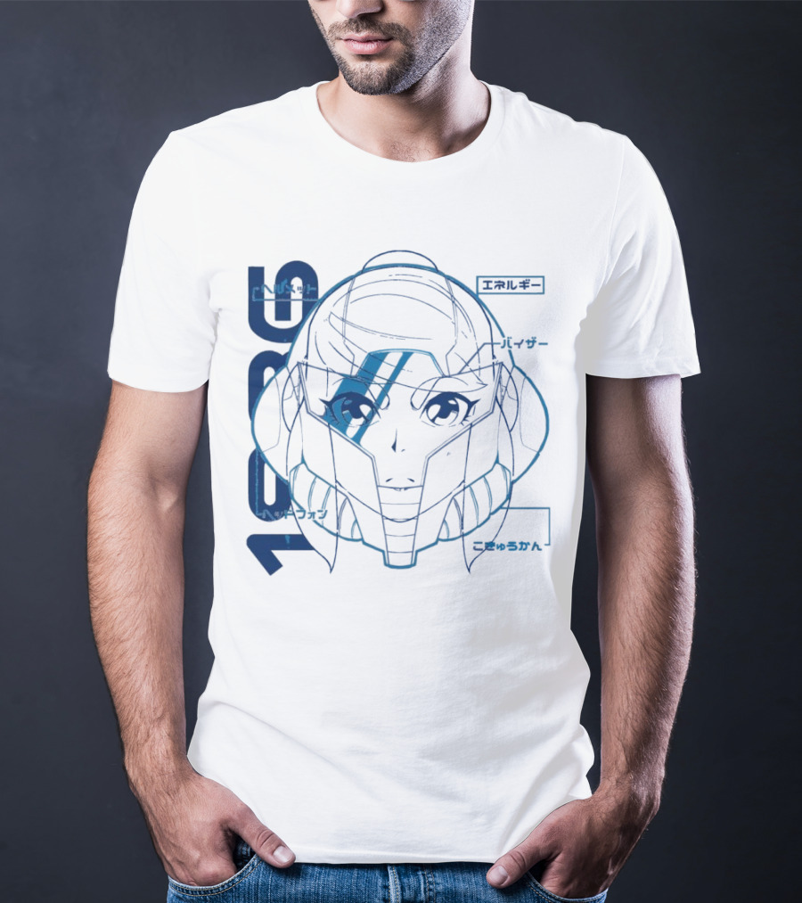 Samus Aran Metroid Heroine 1986 Visor Energy Icon Japanese T-Shirt
