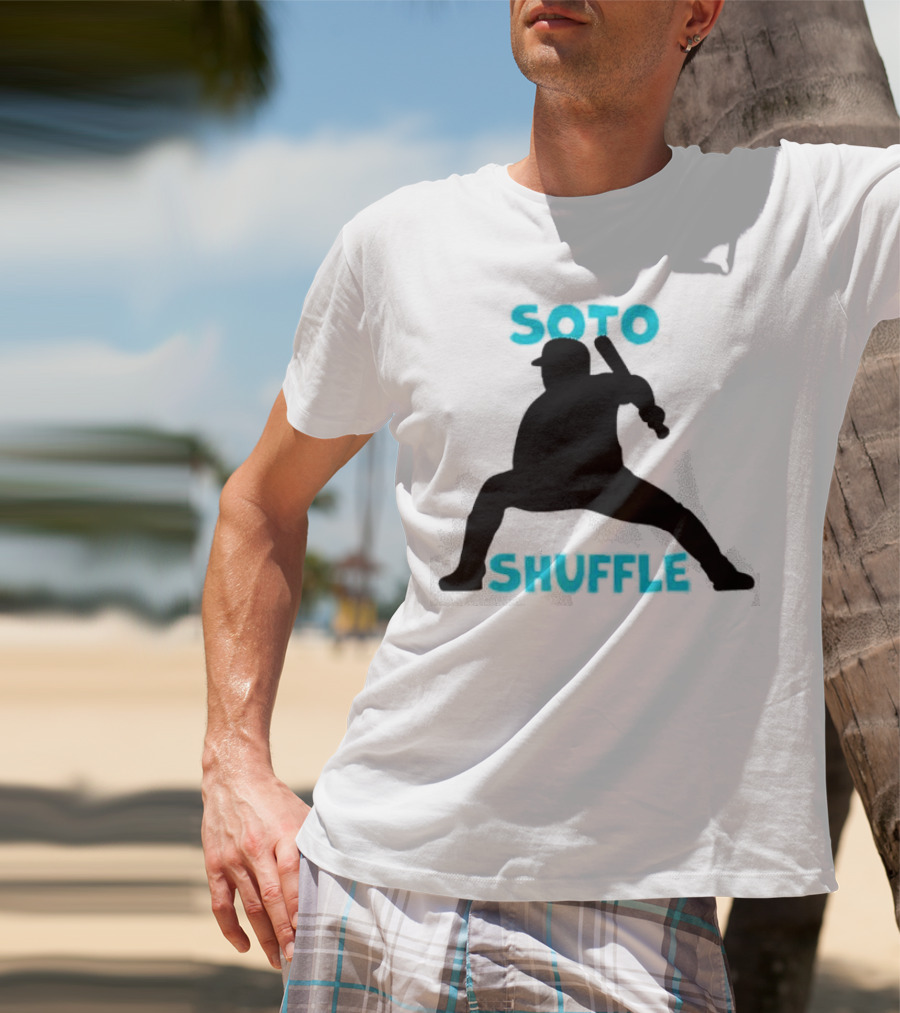 New York Yankees Soto Shuffle Silhouette Baseball Stance T-Shirt