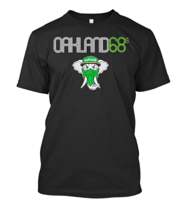 Oakland 68s Elephant Green Bandana Baseball Cap T-Shirt