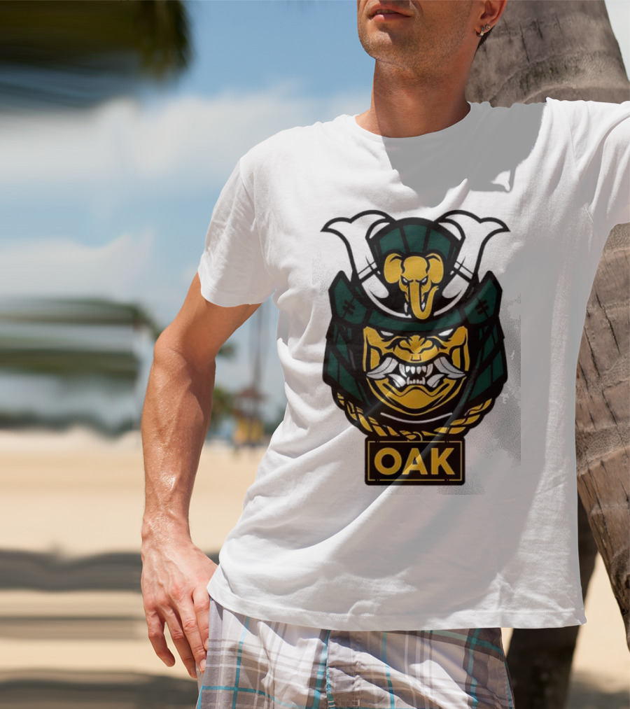 Oakland Athletics Samurai OAK Aggressive Mask T-Shirt