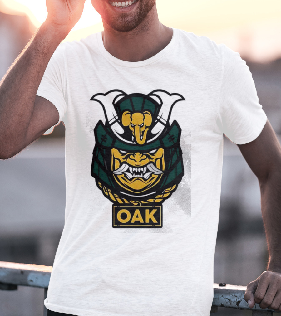 Oakland Athletics Samurai OAK Aggressive Mask T-Shirt