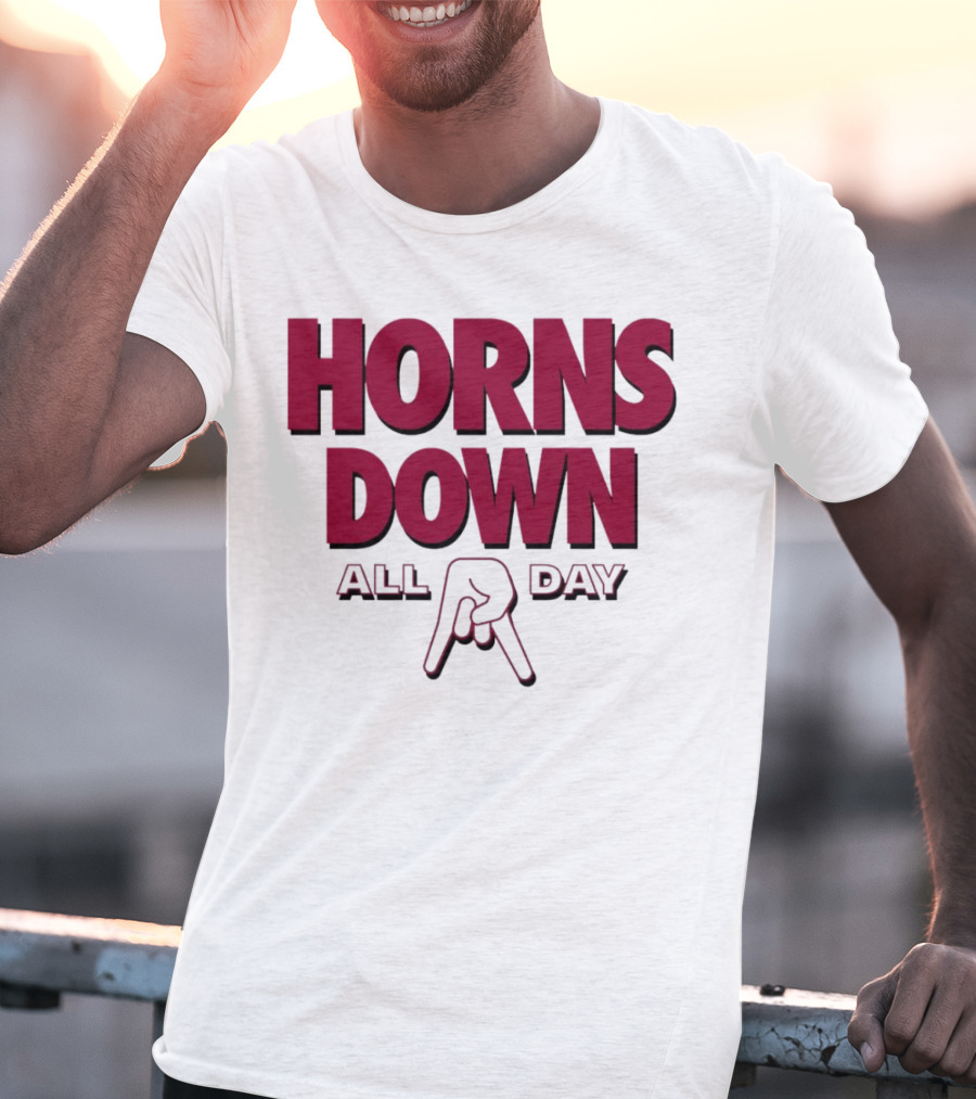 Horns Down All Day Oklahoma Sooners T-Shirt