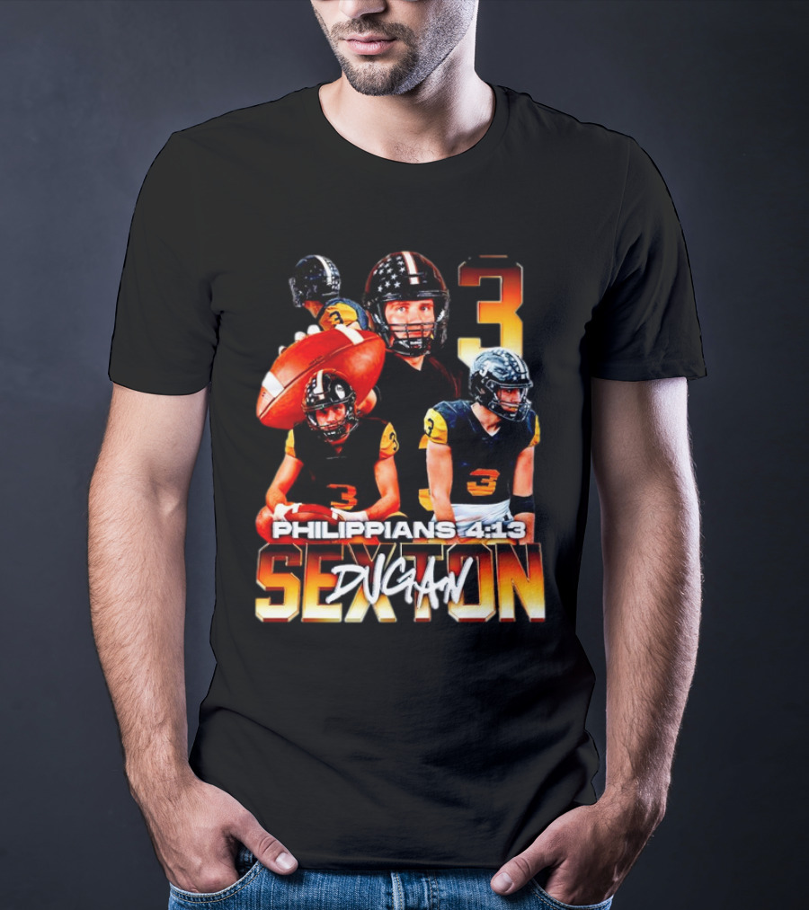 Southwestern Pirates Dugan Sexton Philippians 4:13 Number 3 T-Shirt