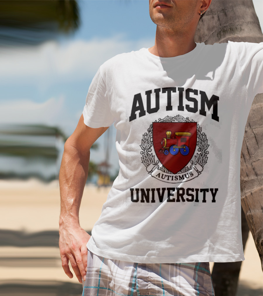 AUTISM UNIVERSITY AUTISMUS CREST CREWNECK T-Shirt