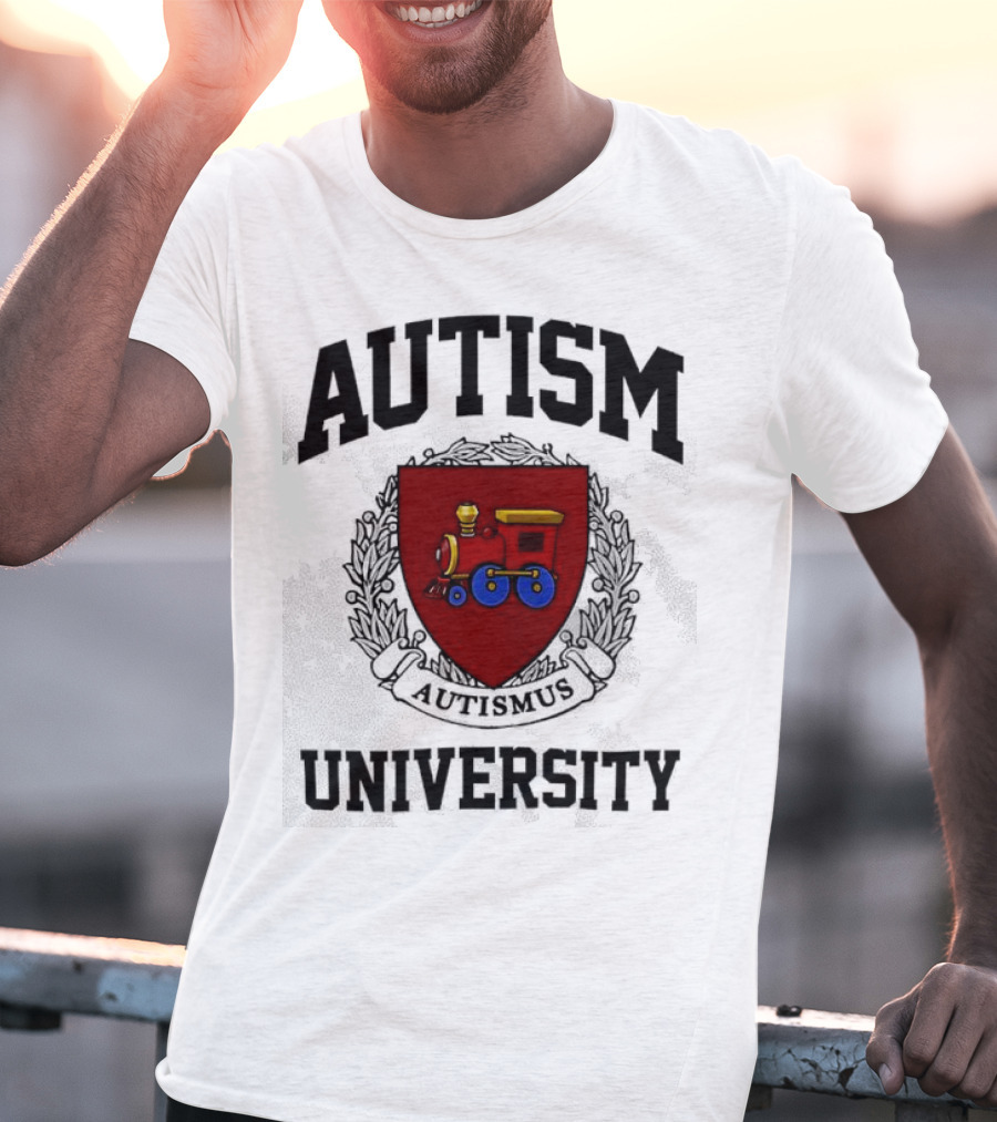 AUTISM UNIVERSITY AUTISMUS CREST CREWNECK T-Shirt