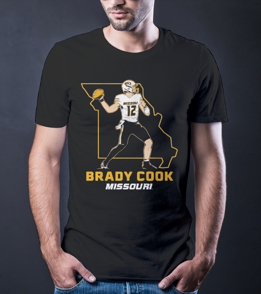 Brady Cook Mizzou Missouri Football Player 12 T-Shirt