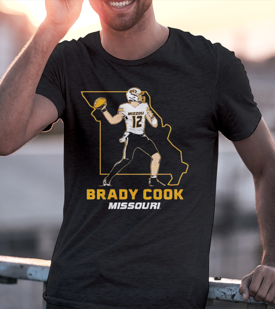 Brady Cook Mizzou Missouri Football Player 12 T-Shirt