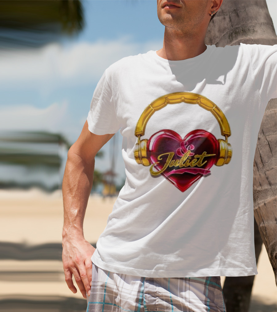 Broadway Juliet Heart Headphones T-Shirt