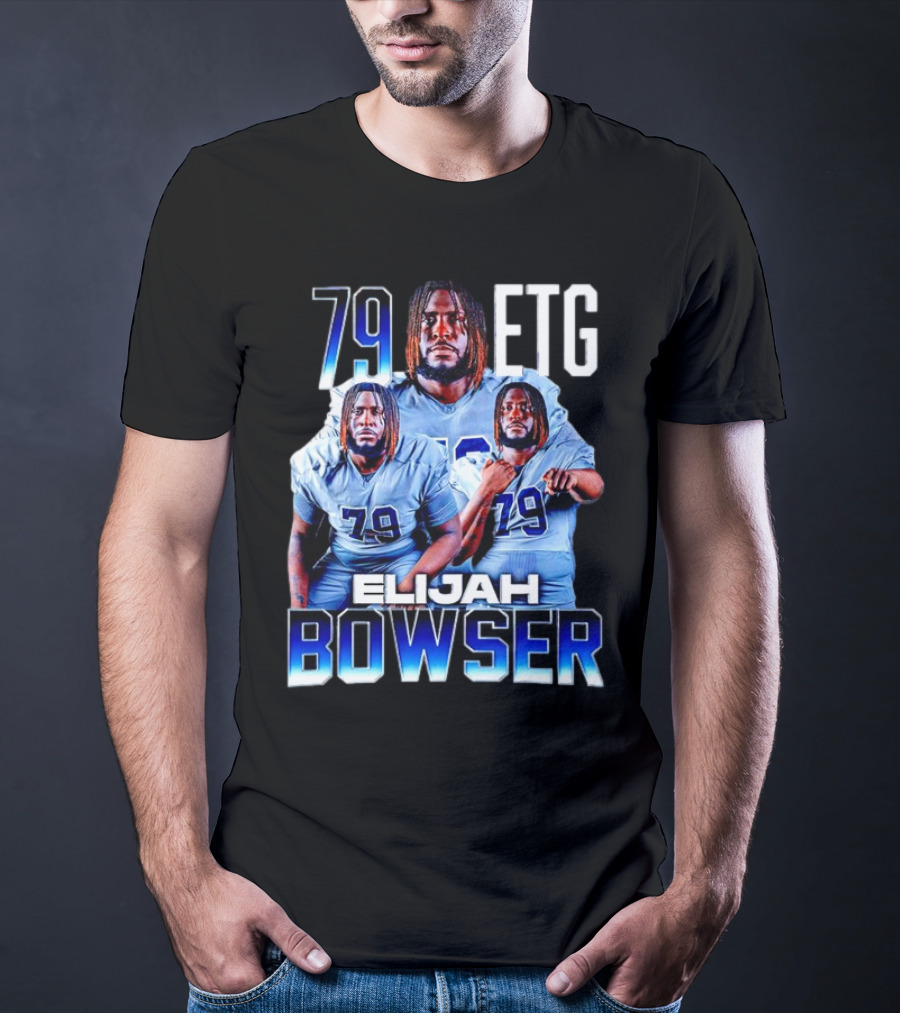 Elijah Bowser 79 ETG Football Player Montage T-Shirt