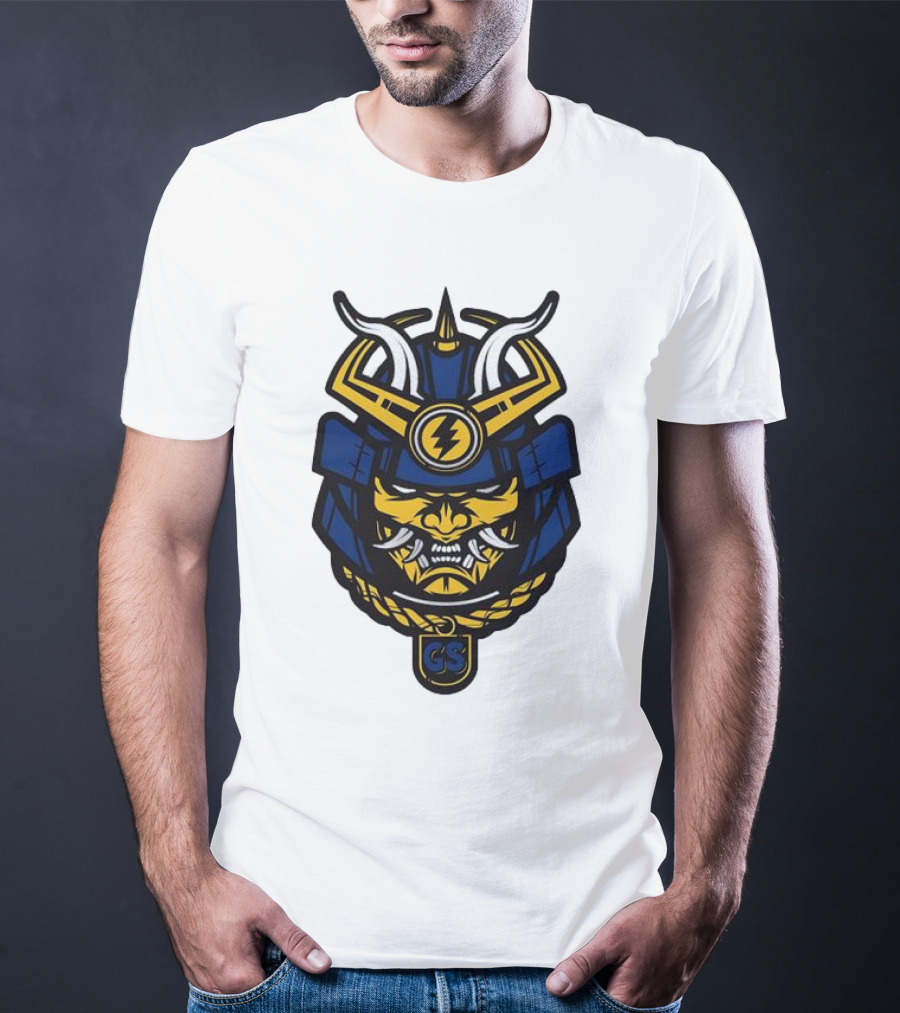 Golden State Warriors GS Samurai Helmet Emblem T-Shirt