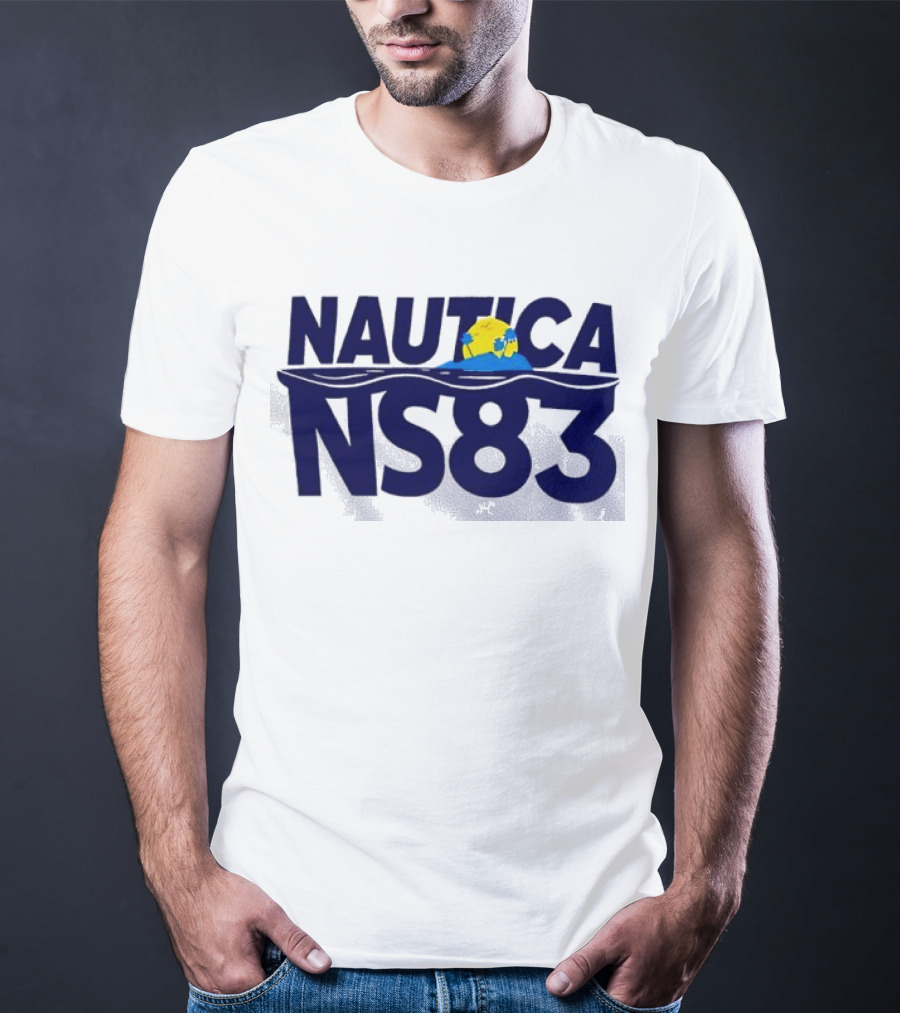 Nautica NS83 Ocean Wave And Globe T-Shirt