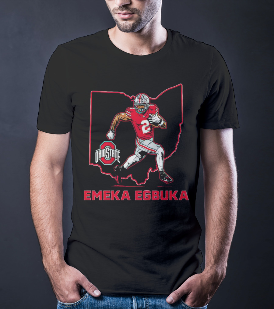 Emeka Egbuka Ohio State Buckeyes Football Star T-Shirt