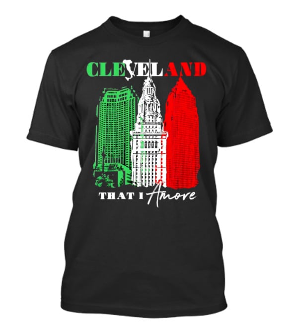 Cleveland That I Amore Italy Flag Skyline T-Shirt