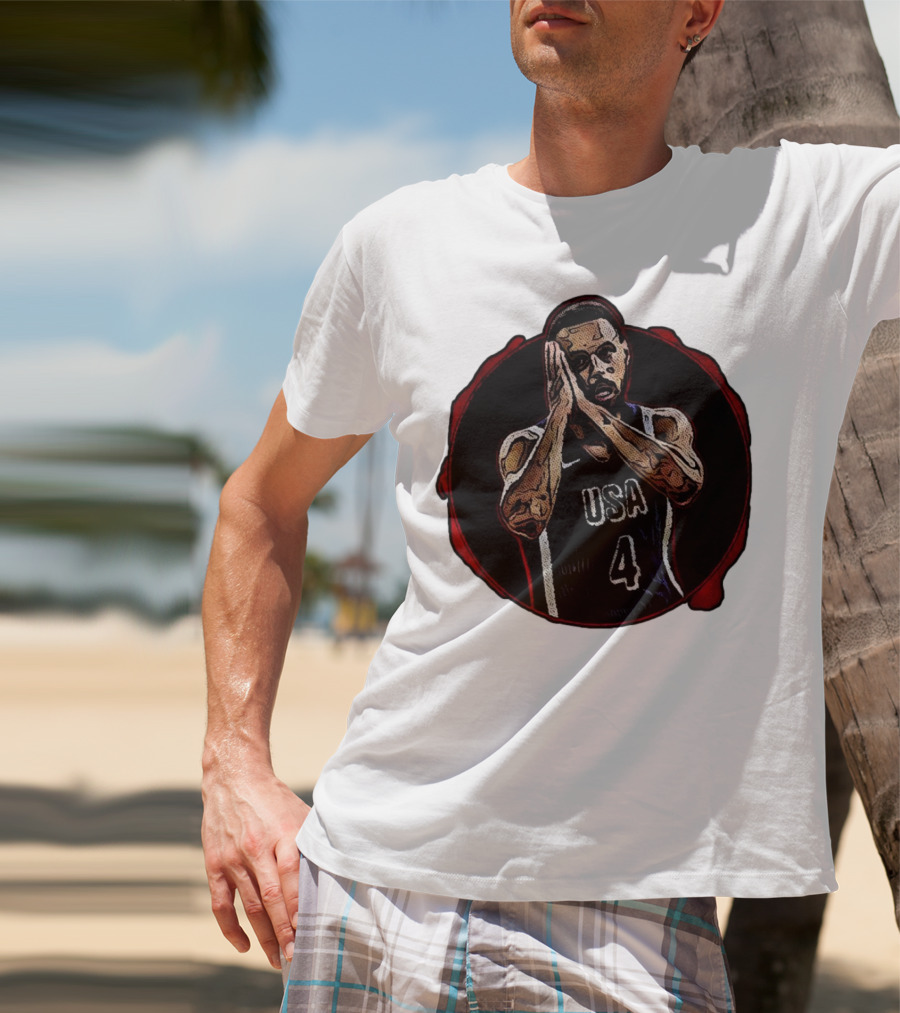 Stephen Curry Night Night USA Basketball Team Paris T-Shirt