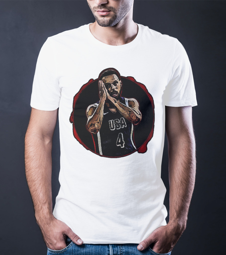 Stephen Curry Night Night USA Basketball Team Paris T-Shirt