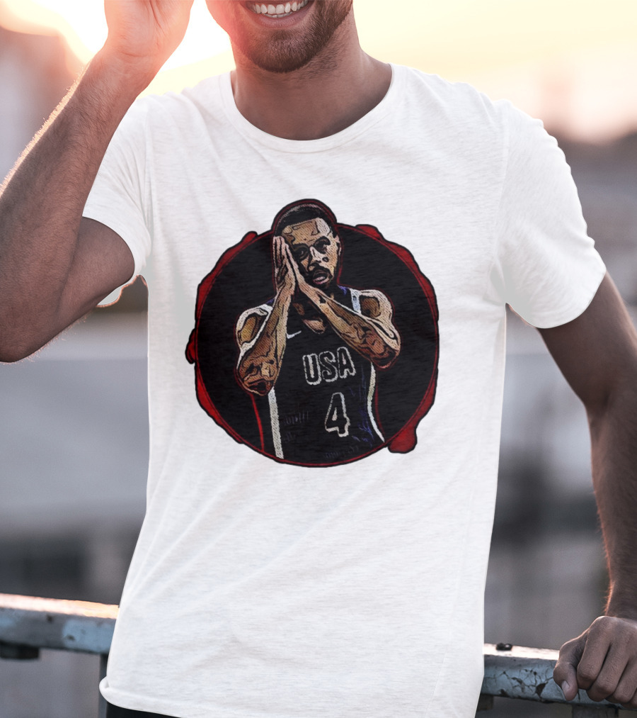 Stephen Curry Night Night USA Basketball Team Paris T-Shirt