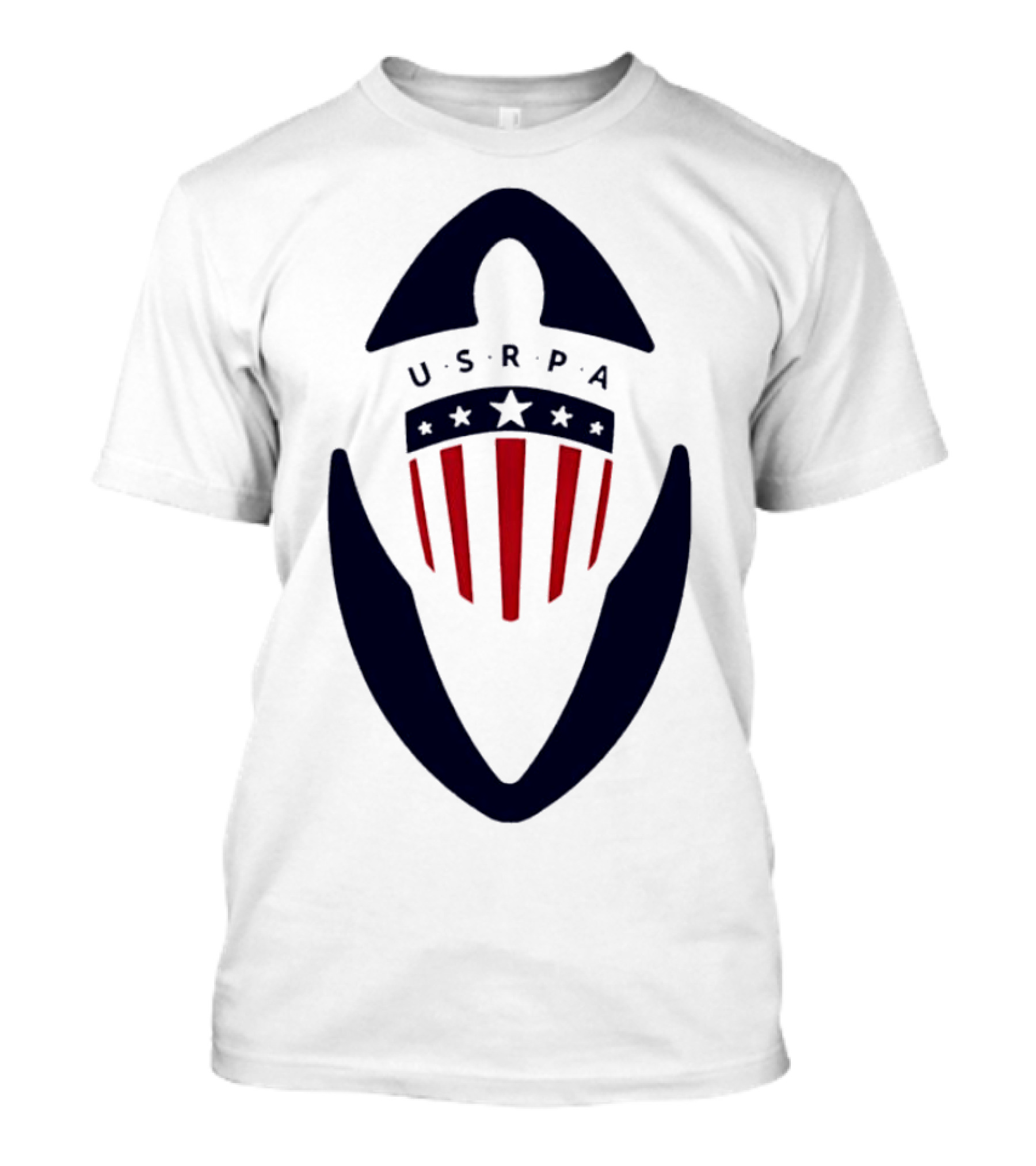 USRPA U.S. Rugby Players Association Red White And Blue Shield T-Shirt