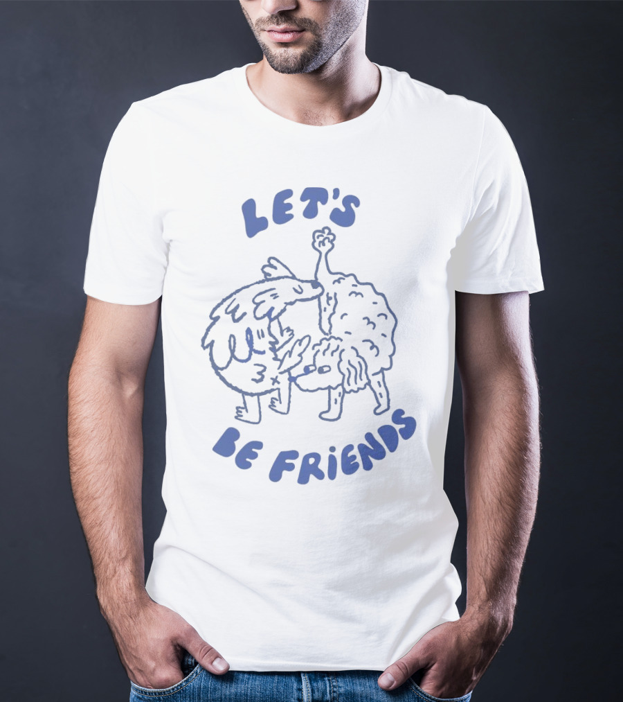 LET'S BE FRIENDS Turkey And Dog Embrace T-Shirt