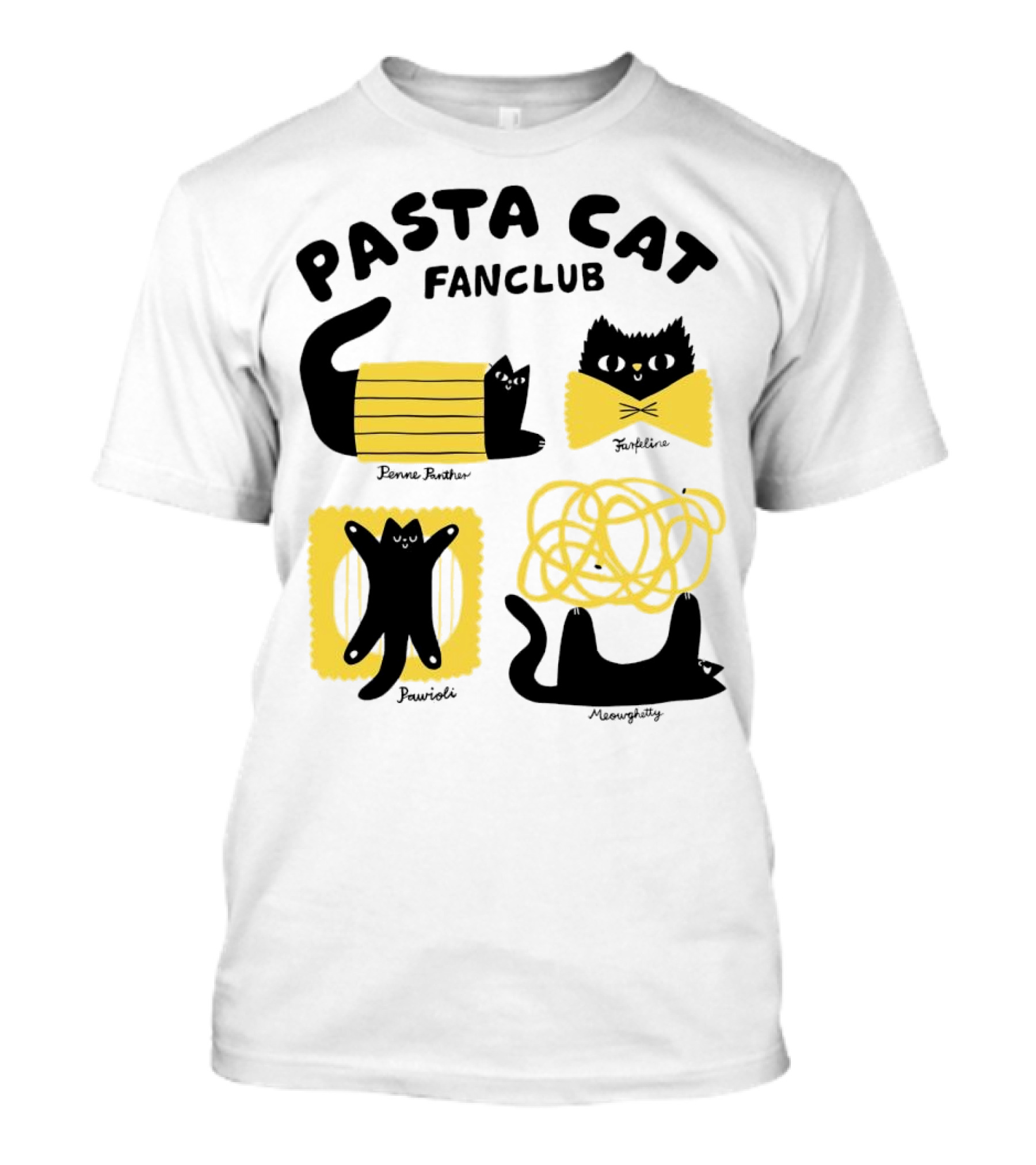 Pasta Cat Fanclub Penne Purrter ZitiFeline Pawrioli Meowgetty T-Shirt
