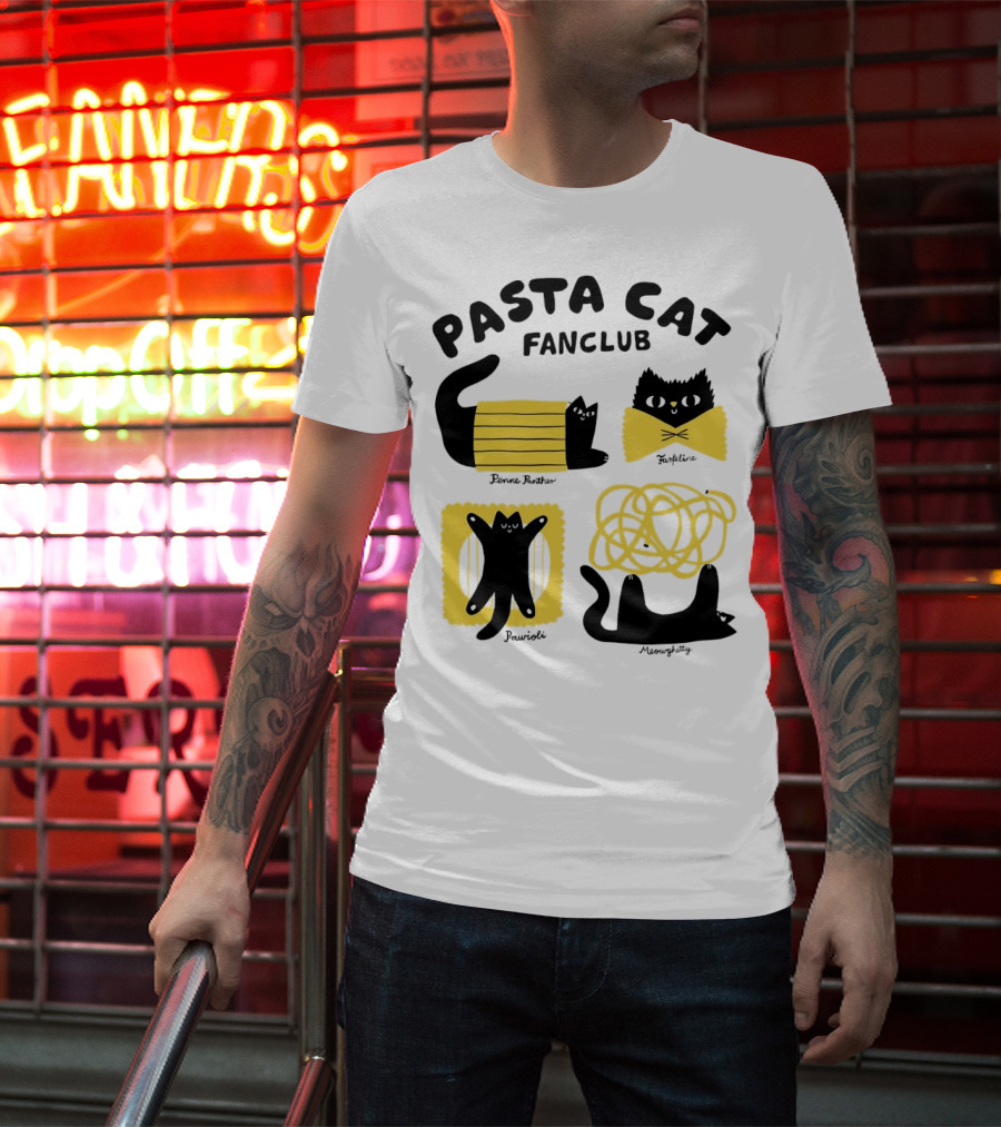 Pasta Cat Fanclub Penne Purrter ZitiFeline Pawrioli Meowgetty T-Shirt