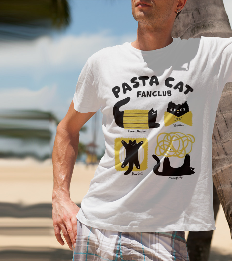 Pasta Cat Fanclub Penne Purrter ZitiFeline Pawrioli Meowgetty T-Shirt