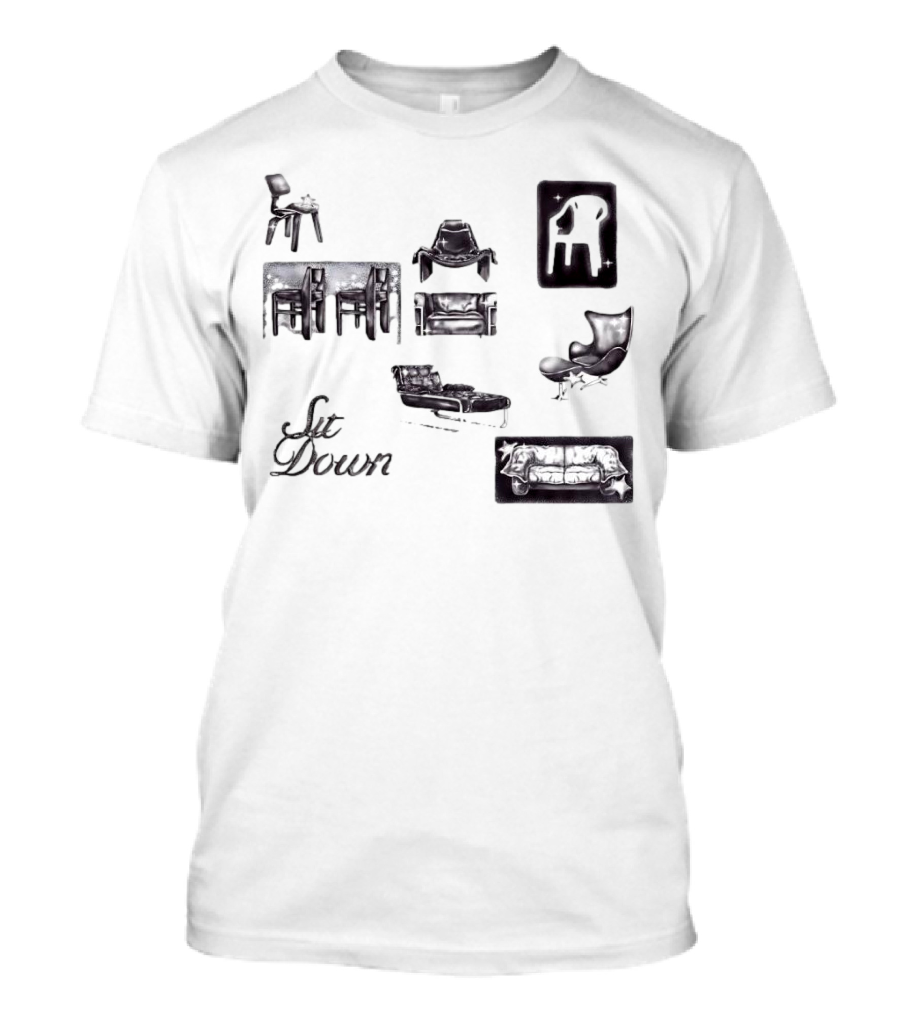 Sit Down More Chairs Armchair Couch T-Shirt