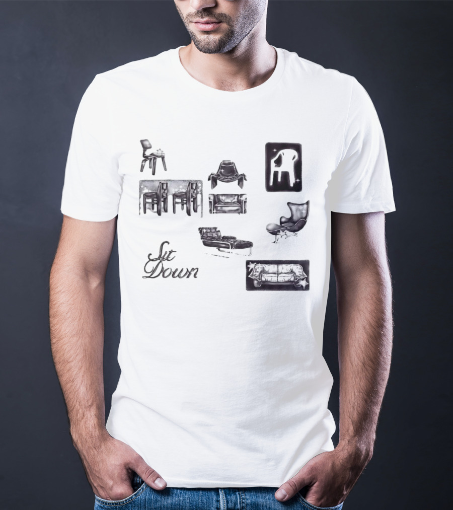 Sit Down More Chairs Armchair Couch T-Shirt