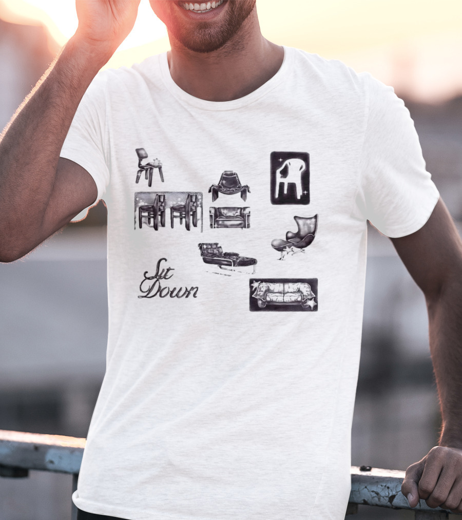 Sit Down More Chairs Armchair Couch T-Shirt