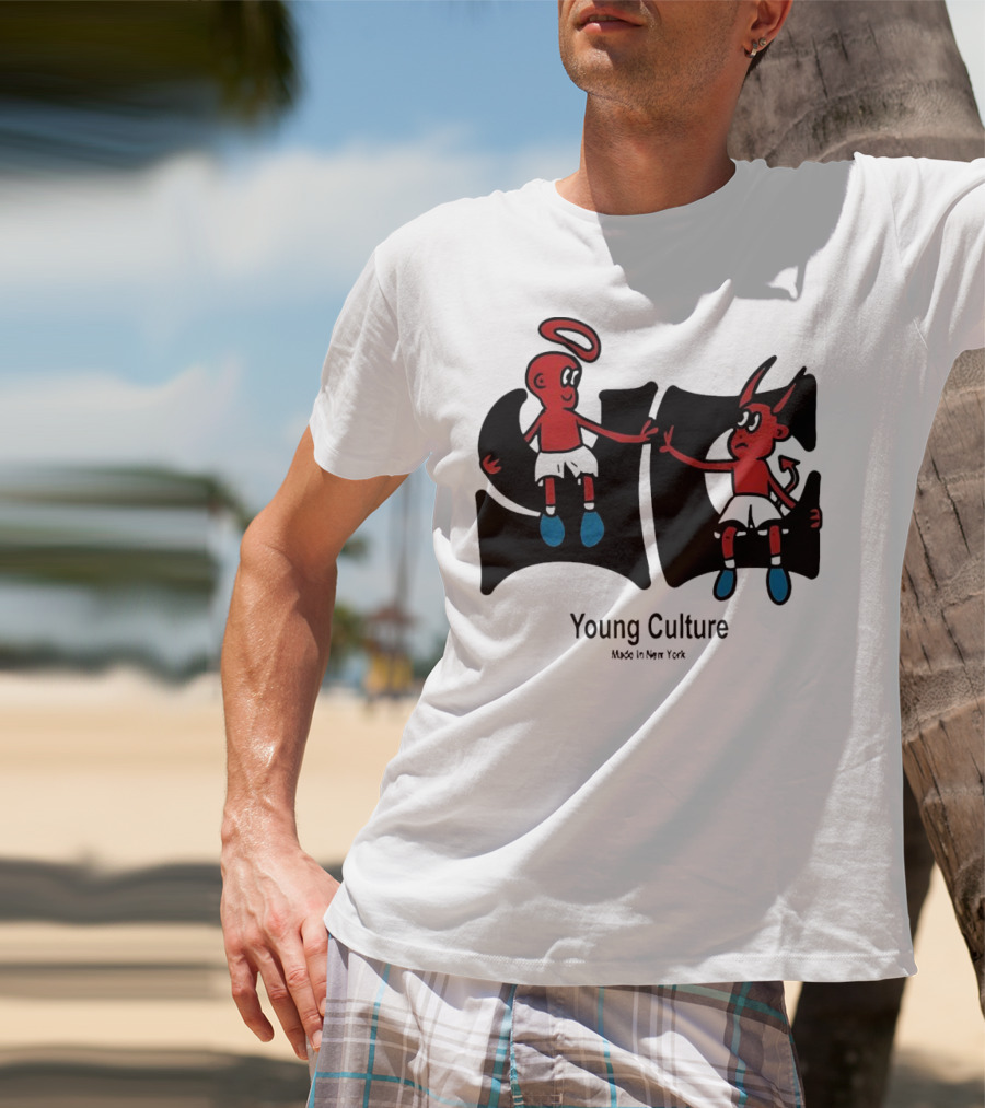 Young Culture Made In New York Best Buds Angel Devil Duo T-Shirt