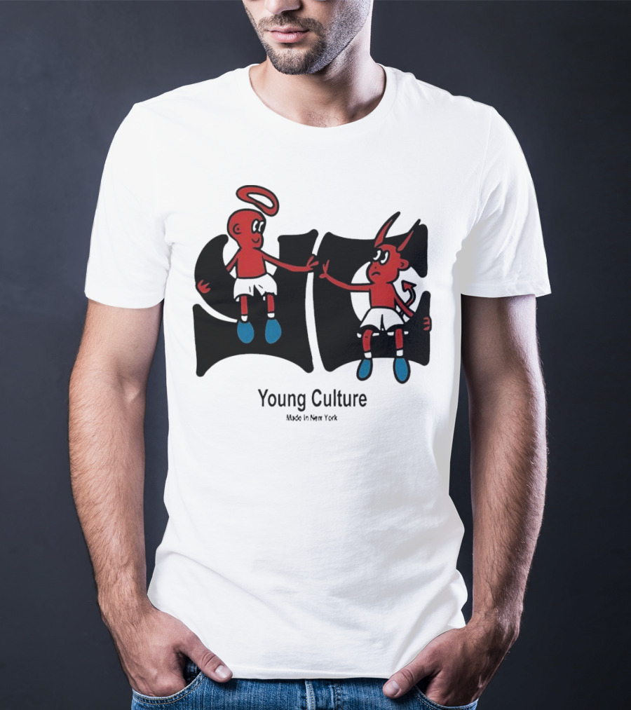 Young Culture Made In New York Best Buds Angel Devil Duo T-Shirt