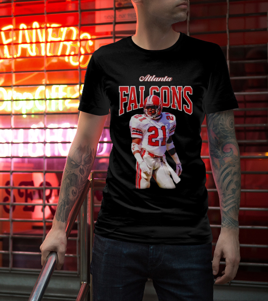 Atlanta Falcons Deion Sanders Retired Player 21 Sideline Legend T-Shirt