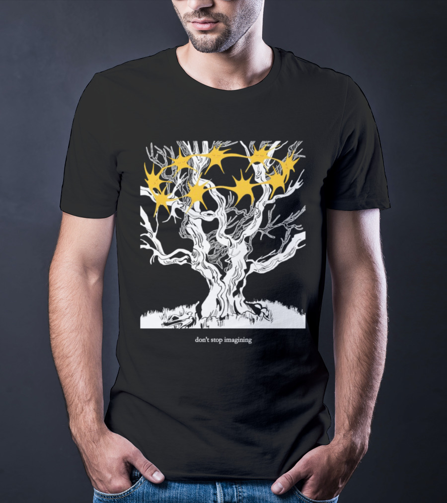 Don’t Stop Imagining Tree With Yellow Stars T-Shirt