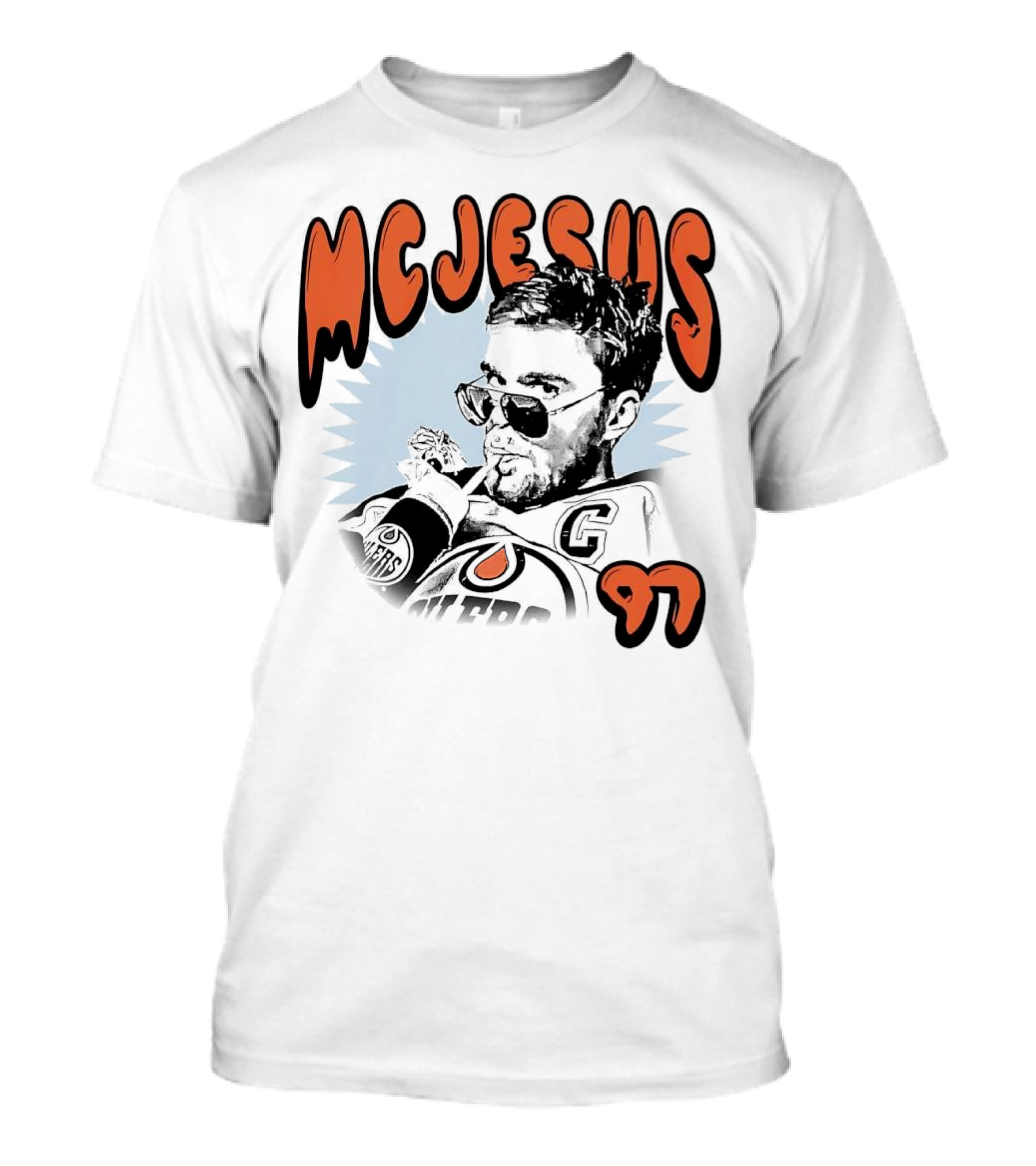 Edmonton Oilers McJesus 97 Connor McDavid T-Shirt