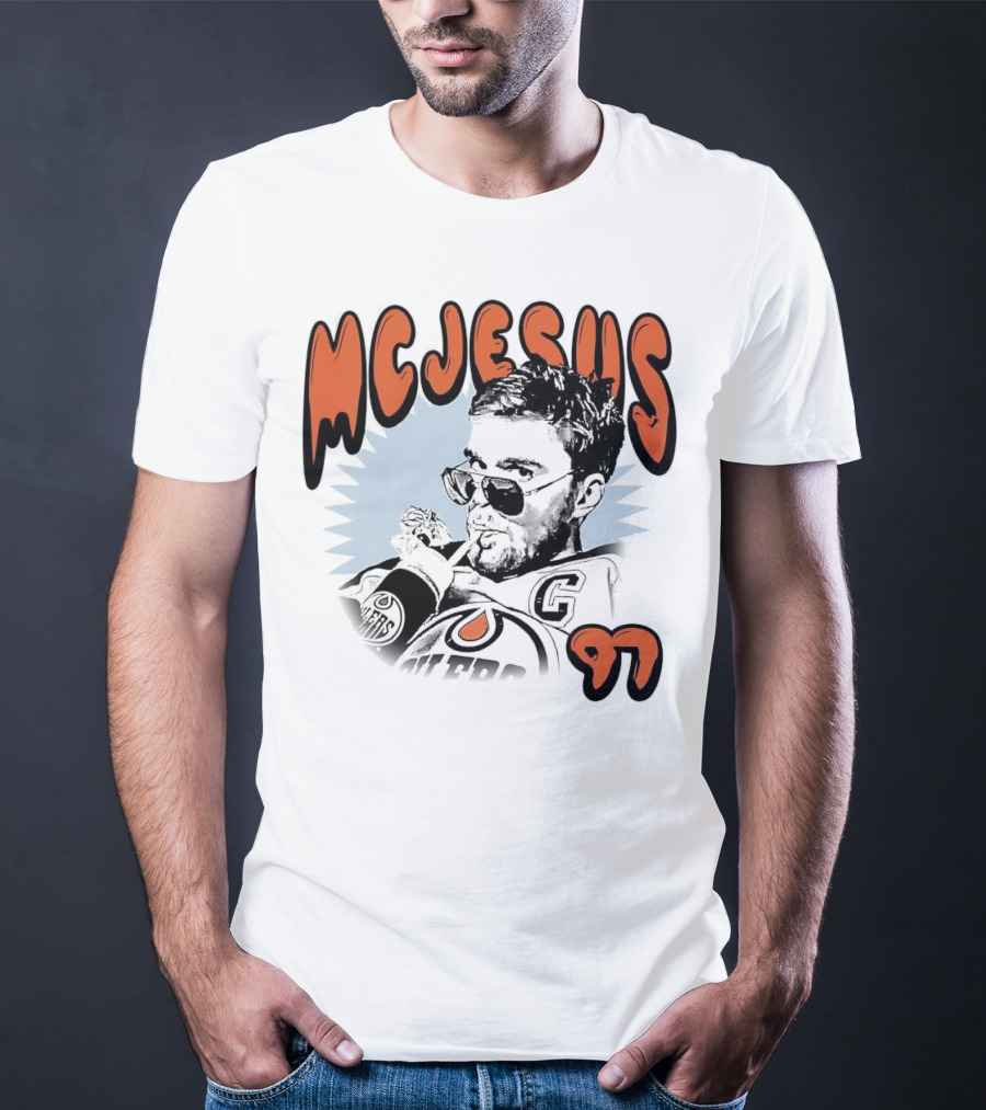 Edmonton Oilers McJesus 97 Connor McDavid T-Shirt