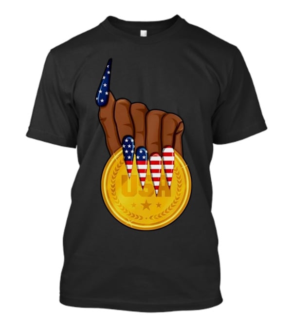Gold Medal USA American Nails Sha’Carri Richardson T-Shirt