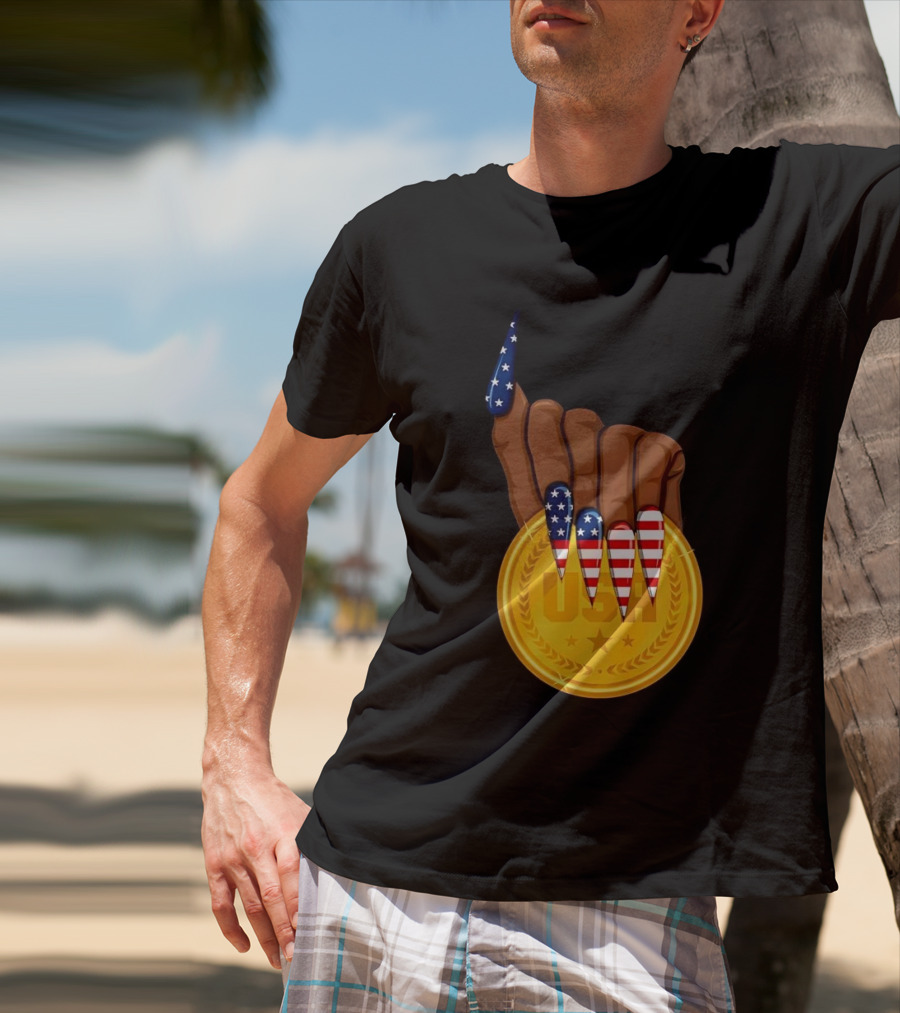 Gold Medal USA American Nails Sha’Carri Richardson T-Shirt