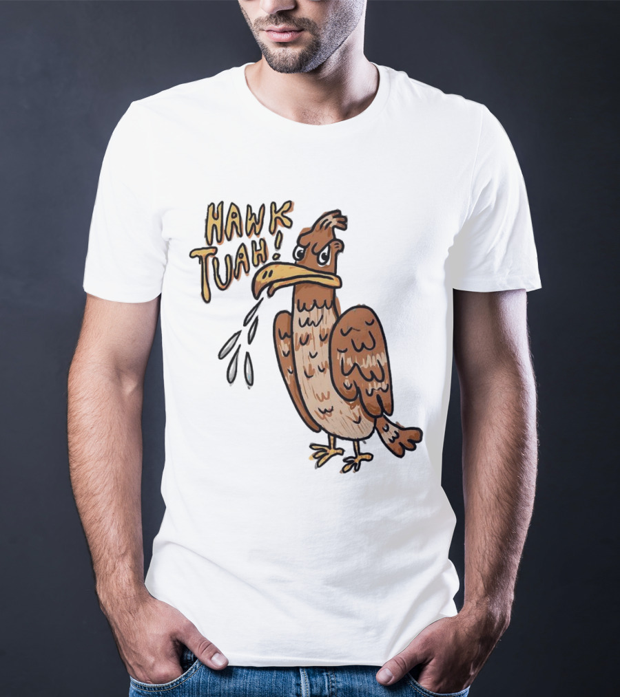 Hawk Tuah Tough Angry Bird With Spilled Ink T-Shirt