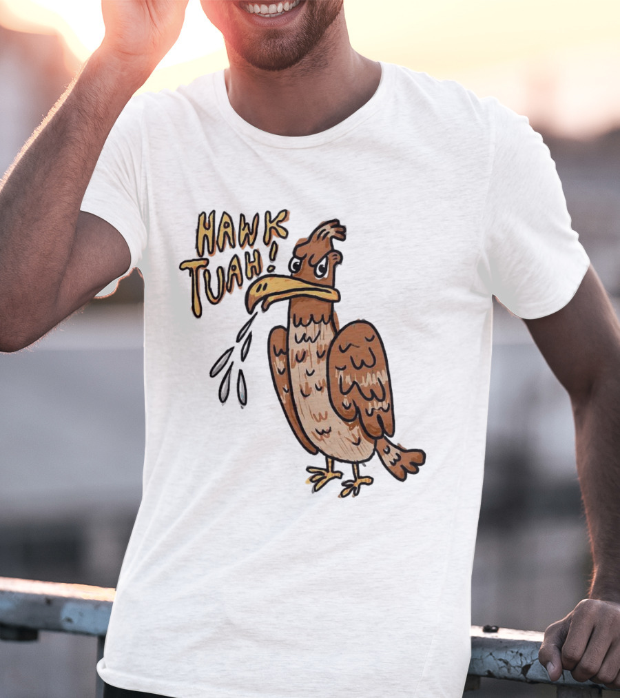 Hawk Tuah Tough Angry Bird With Spilled Ink T-Shirt