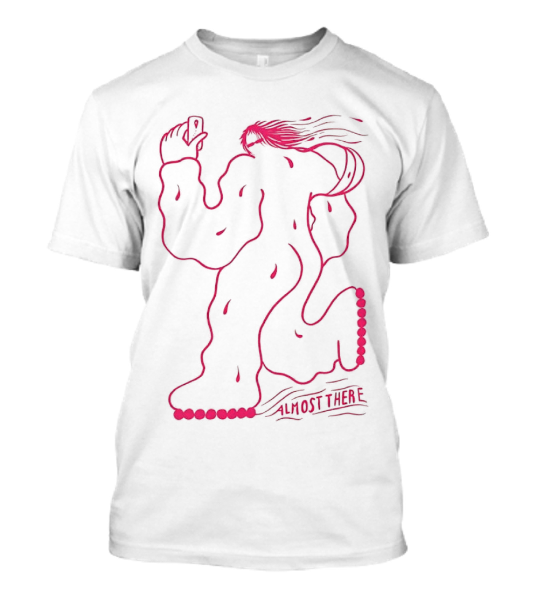 Almost There Red Abstract Figure T-Shirt