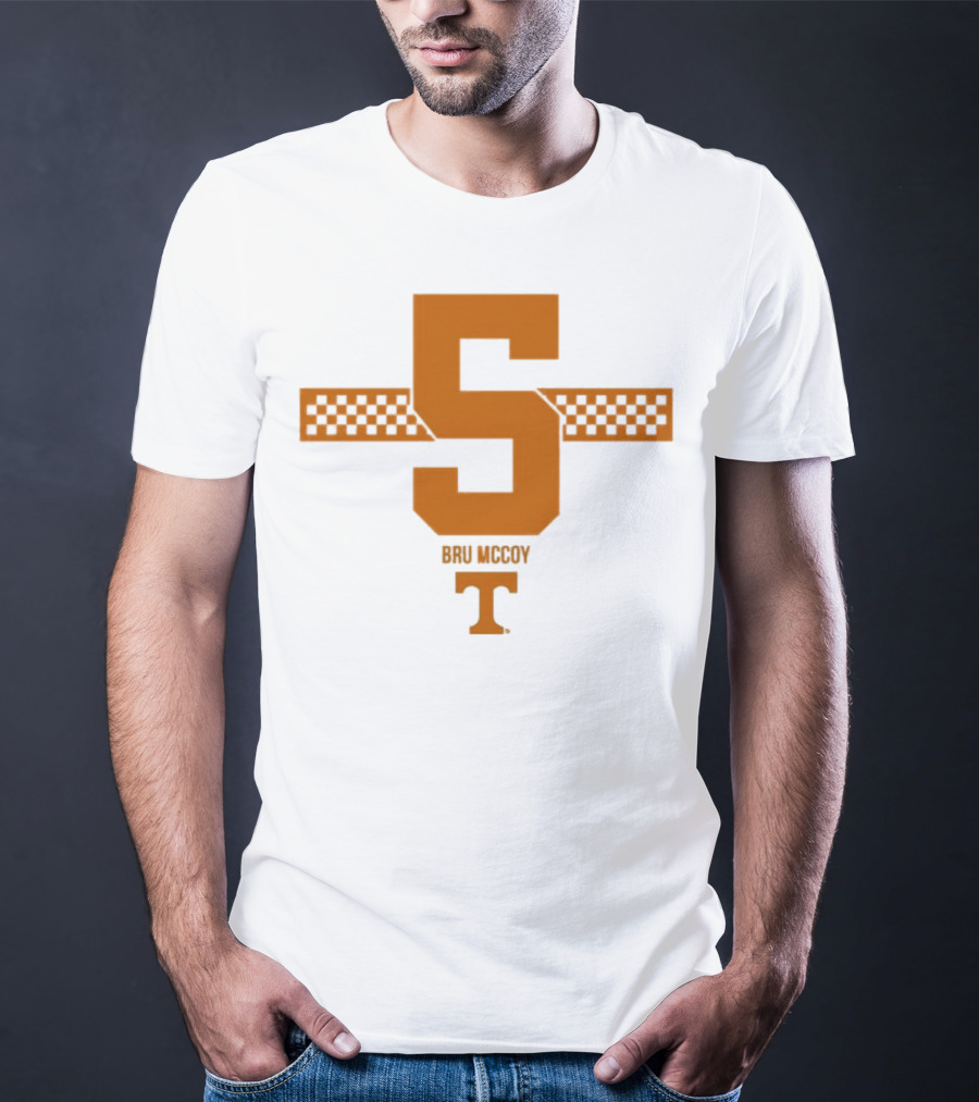Bru McCoy 5 Stripe Tennessee Volunteers Checkerboard T T-Shirt