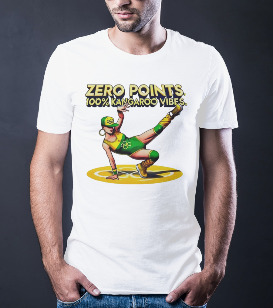 Zero Points 100% Kangaroo Vibes Breakdancing RayGun T-Shirt