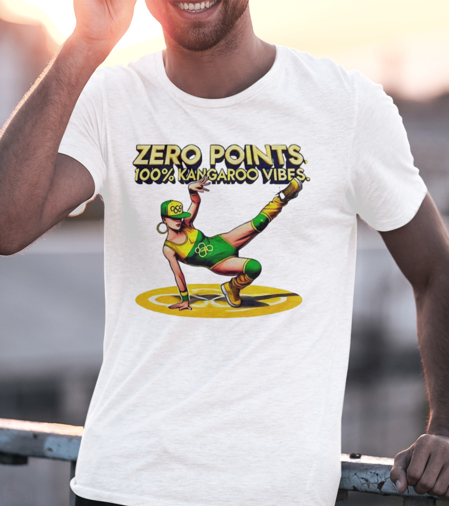Zero Points 100% Kangaroo Vibes Breakdancing RayGun T-Shirt
