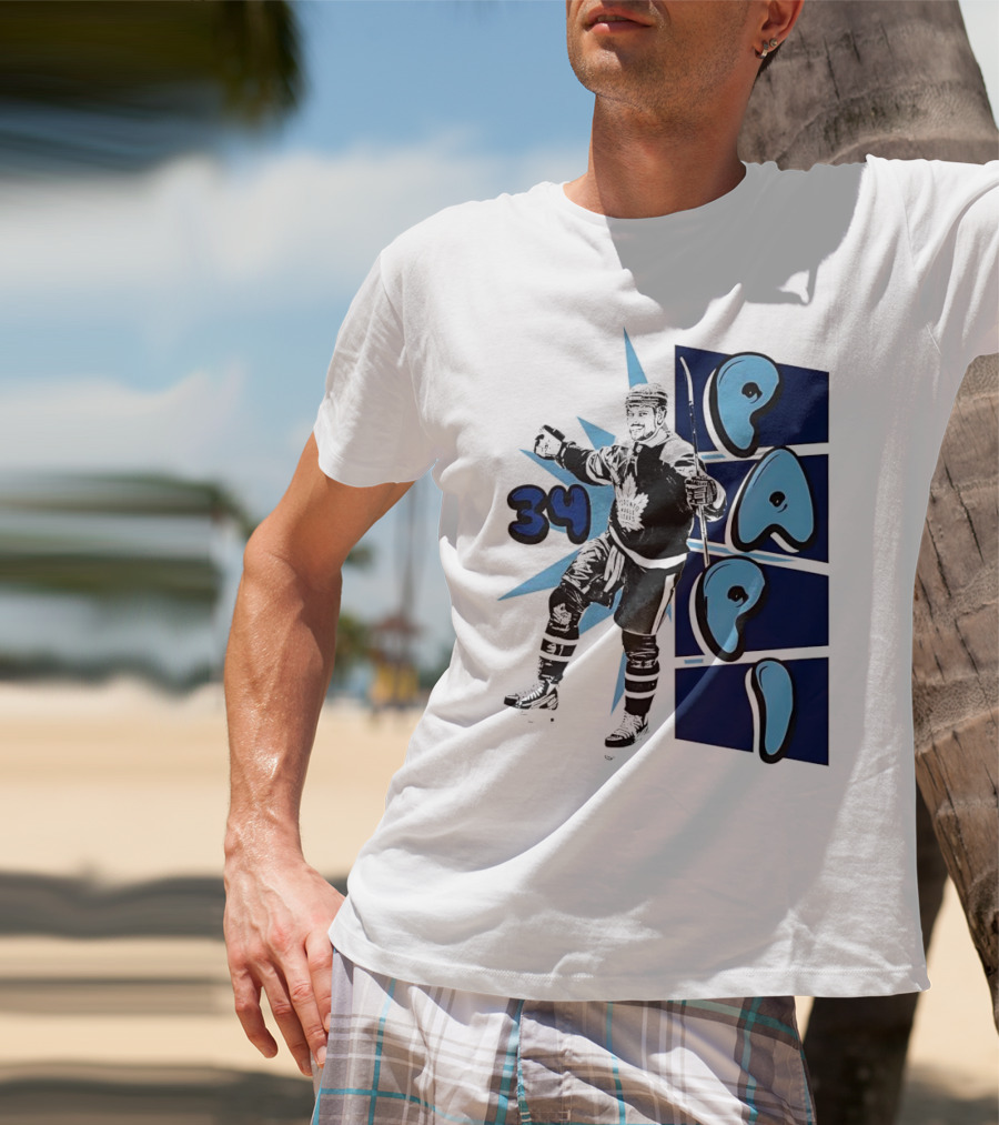 Toronto Maple Leafs Auston Matthews 34 Papi Hockey Legend T-Shirt